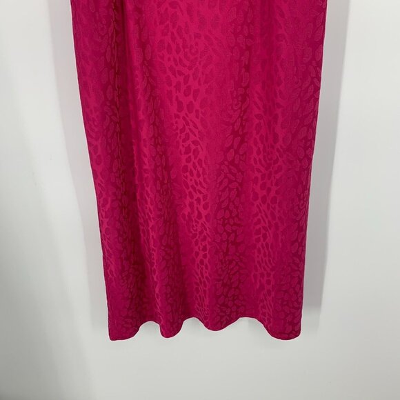 WAYF Slip Dress Elvira Midi Pink Leopard Print Sleeveless - Picture 16 of 16